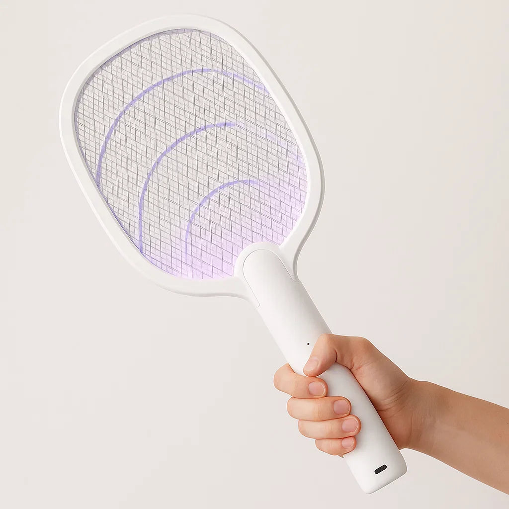 BowLift | 2-in-1 Electric Mosquito Swatter & Bug Zapper – 2500V USB Rechargeable Insect Killer Racket