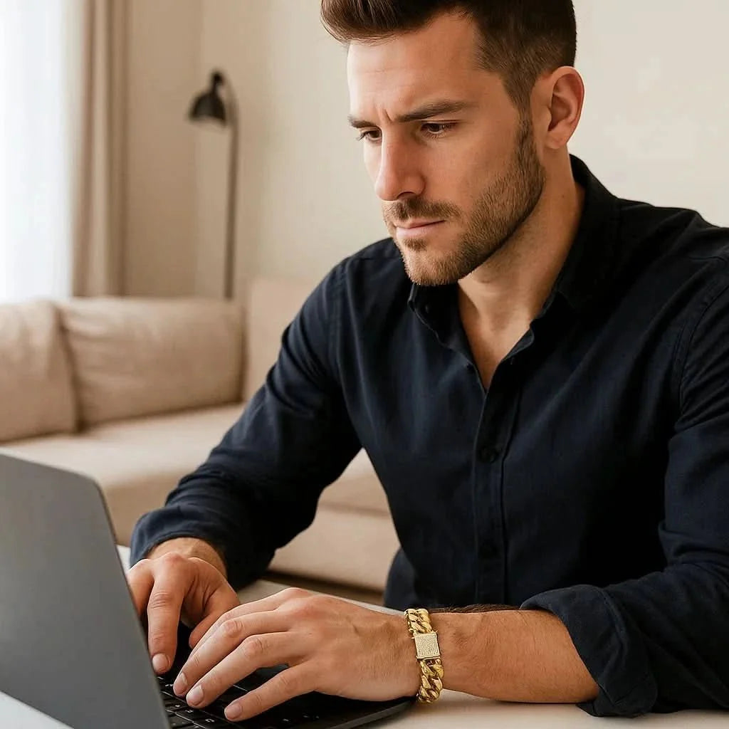 BowLift | 18K gold-plated sterling silver Cuban bracelet