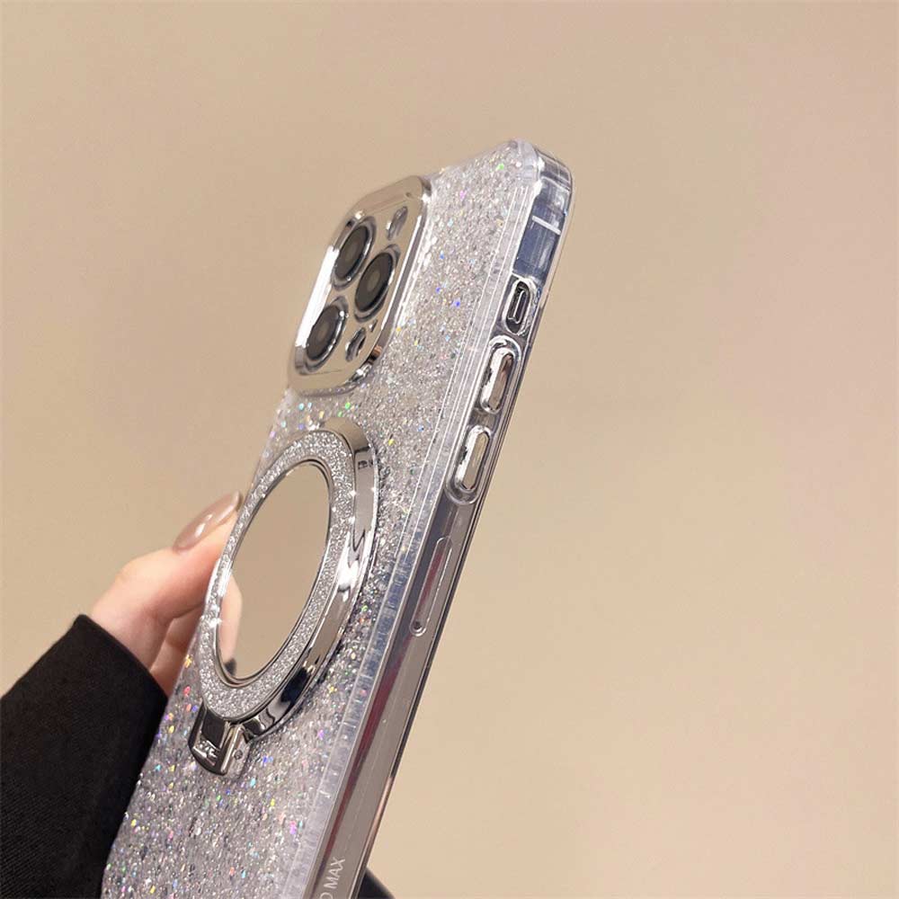 BowLift | Silver Glitter Mirror MagSafe