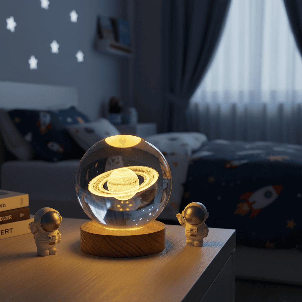BowLift | AURASHINE – 3D LED Crystal Lamp for Dreamy Night Ambiance