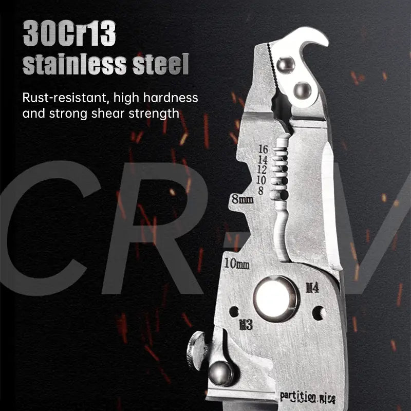 BowLift | Foldable 8-in-1 Wire Stripper for Electrical Work