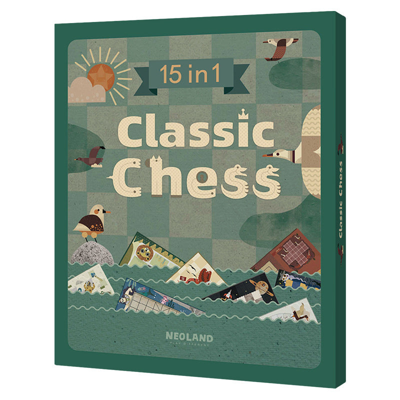 BowLift | 15-in-1 Multifunctional Book Style Portable Chess Set