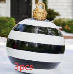 BowLift | Inflatable Christmas Ball Outdoor Decoration 60cm – Weather Resistant PVC Christmas Decoration
