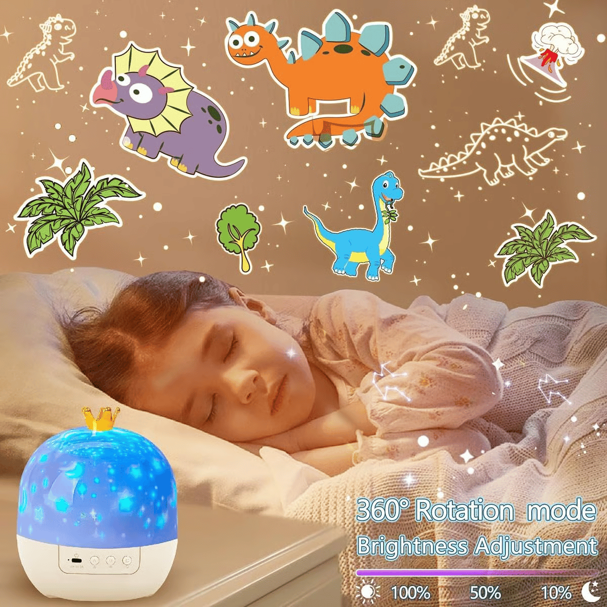 BowLift | Projector Night Light for Kids 15 Sets of FilmsType-C Charging