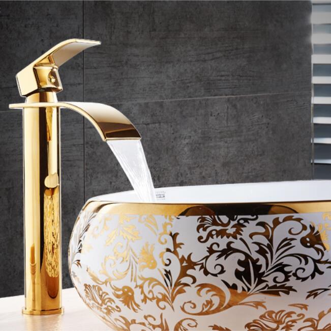 BowLift | Vanity faucet waterfall faucet brass vanity faucet mixer tap