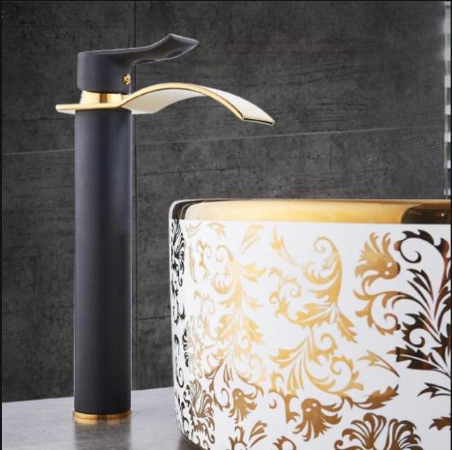 BowLift | Vanity faucet waterfall faucet brass vanity faucet mixer tap