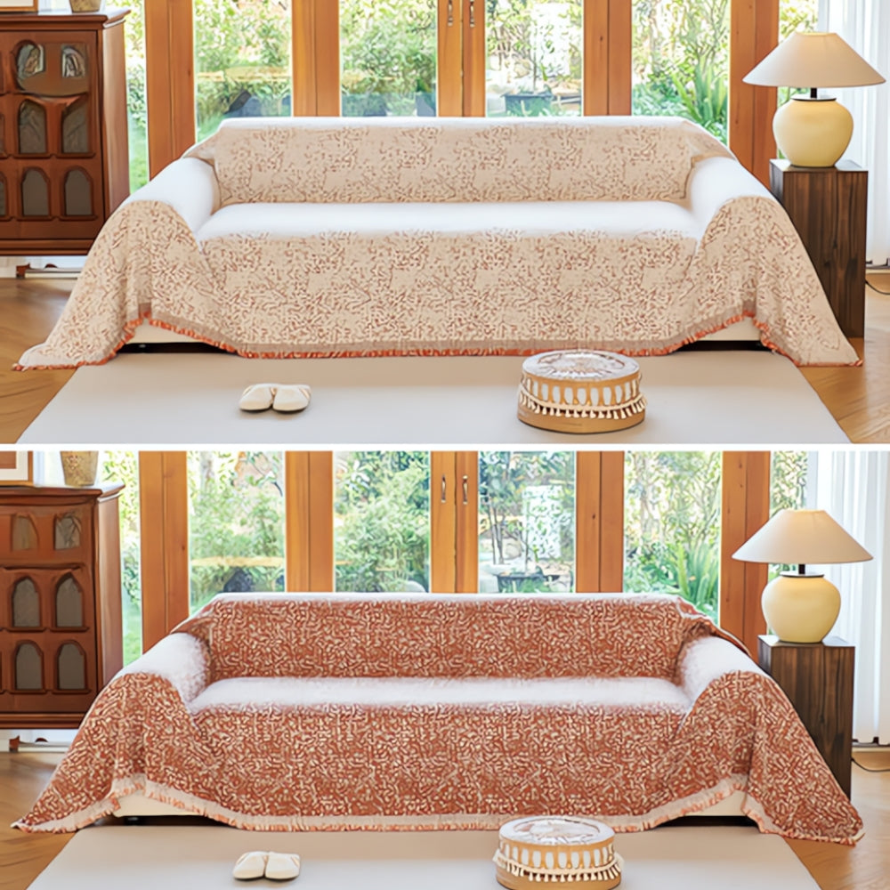 BowLift | Modern Boho Cotton Sofa Cover Reversible Design