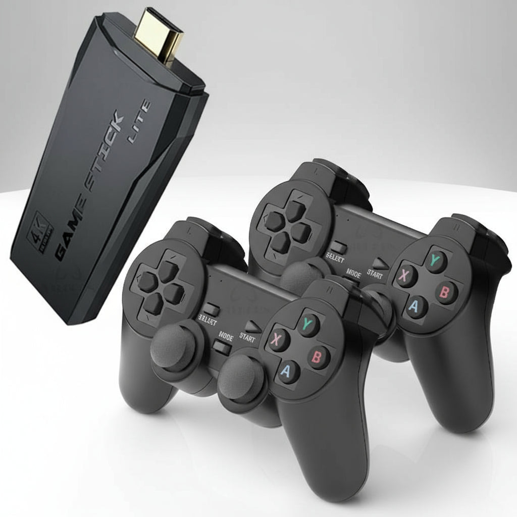 BowLift | 4K Retro Video Game Console Stick Dual Wireless Controllers Set