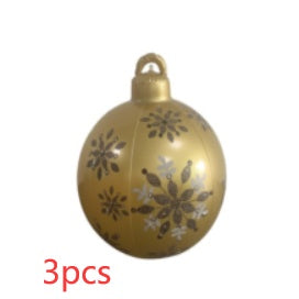 BowLift | Inflatable Christmas Ball Outdoor Decoration 60cm – Weather Resistant PVC Christmas Decoration