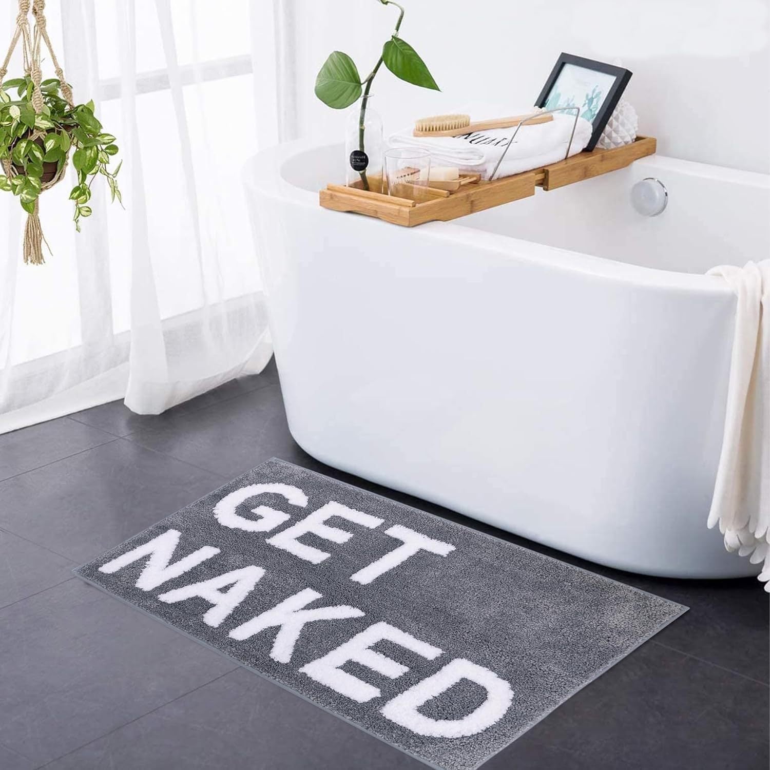 BowLift | Get Naked Bath Mat – Soft tufted bathroom rug