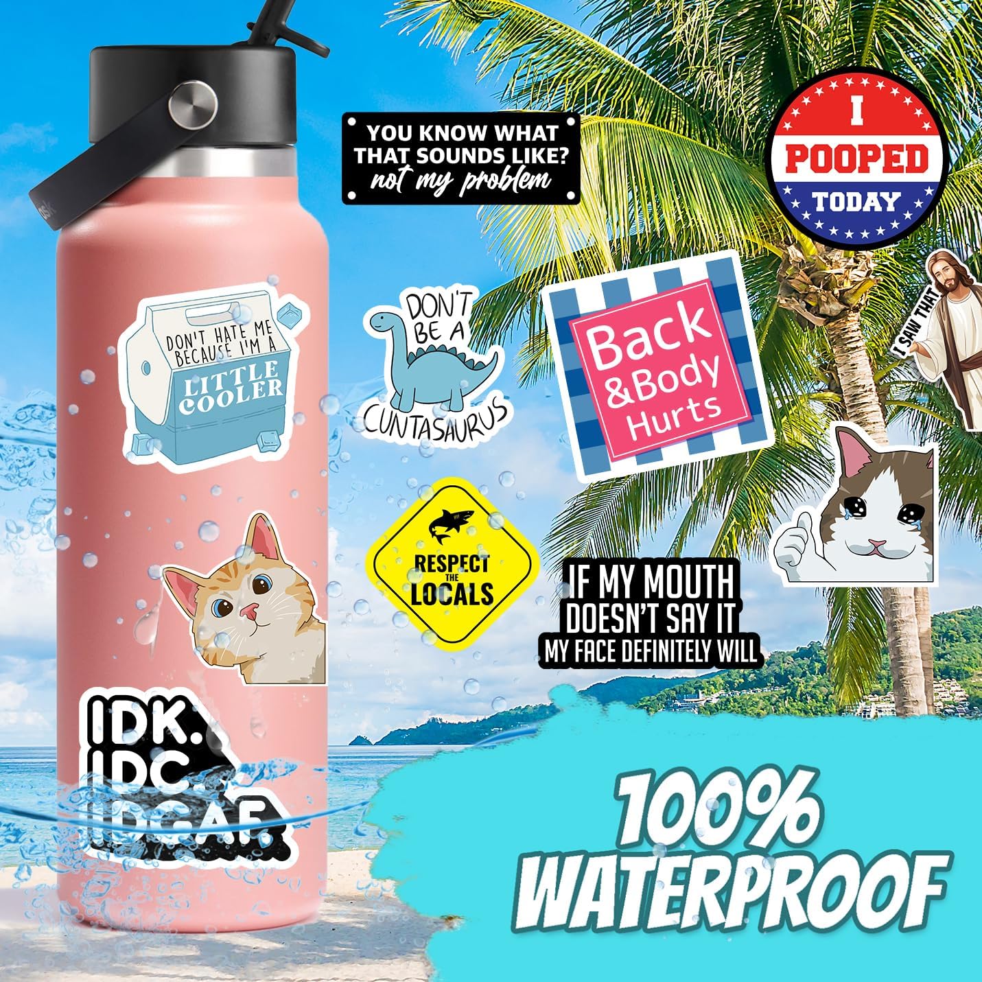 BowLift | Set of 130 Funny Quote Stickers