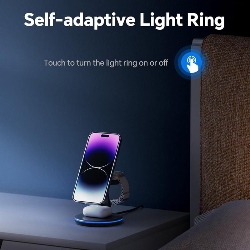 BowLift | Folding magnetic 3-in-1 wireless charger