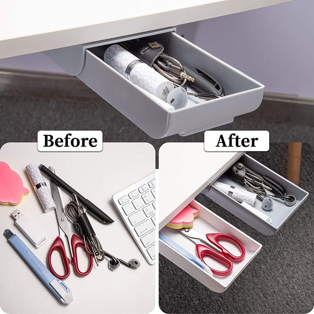 BowLift | Invisible drawer under the desk – Slim, hidden storage for workspace organization