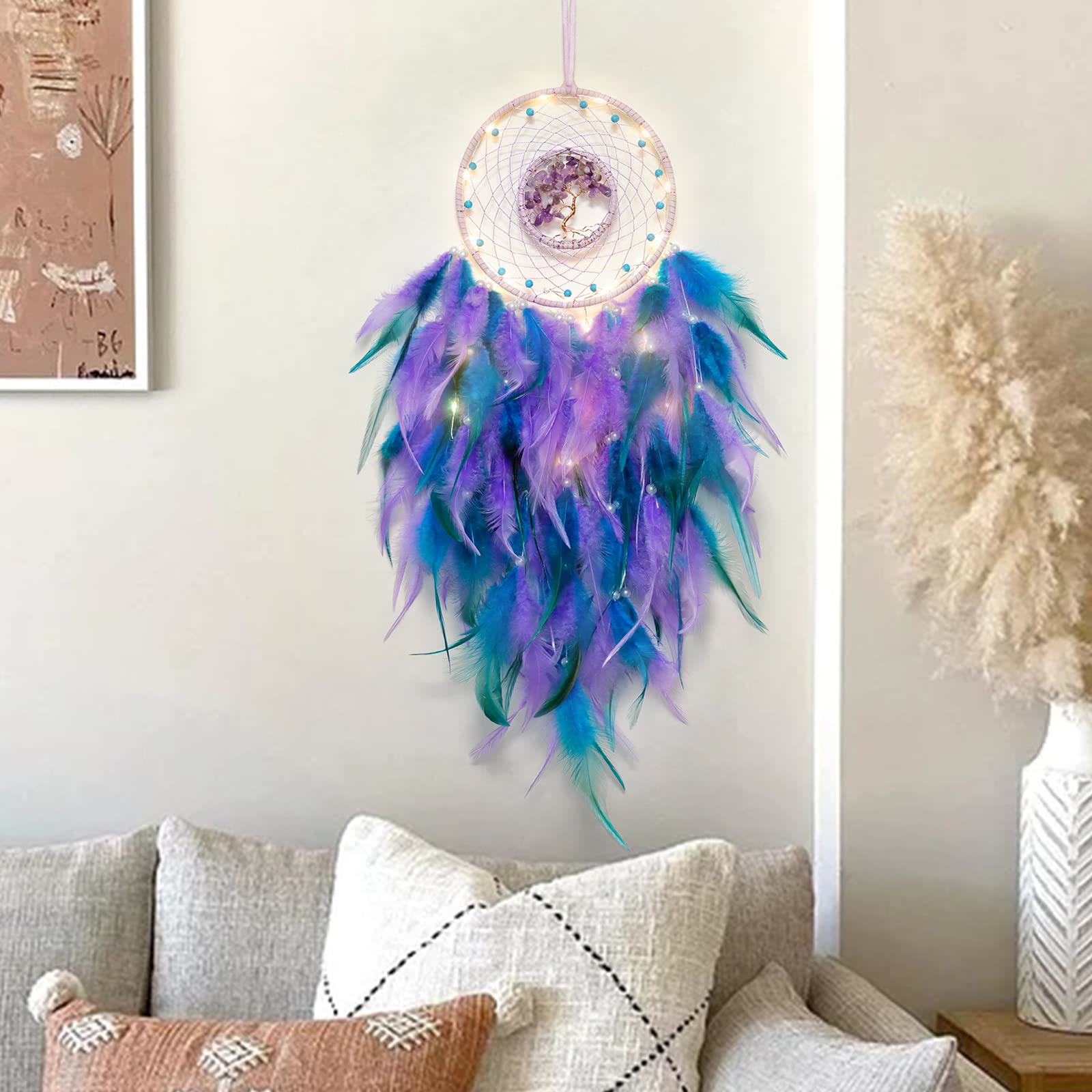 BowLift | Frendorf Crystal Tree of Life Feather Glow Dreamcatcher