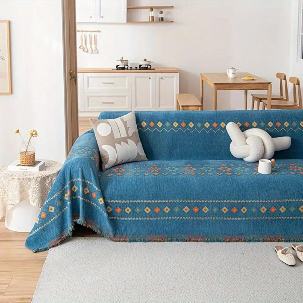BowLift | Bohemian Tassel Sofa Cover Cotton Blend