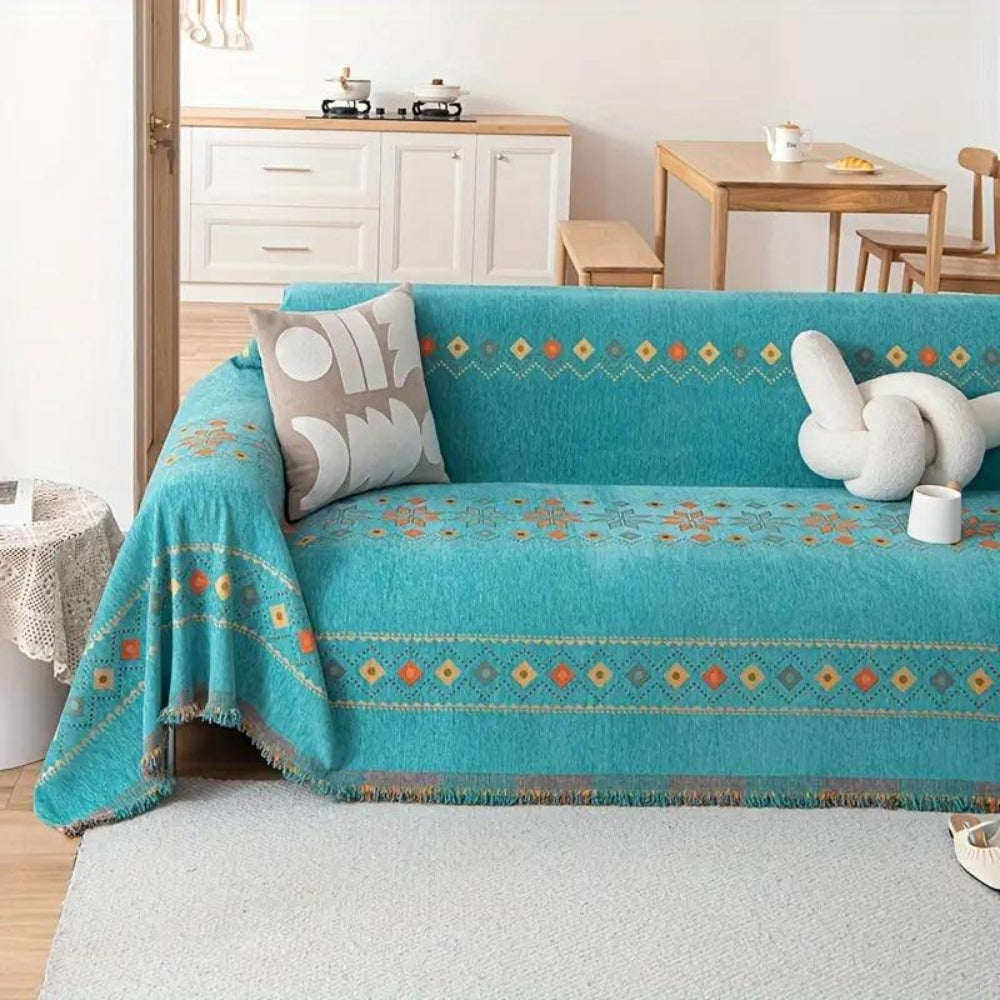BowLift | Bohemian Tassel Sofa Cover Cotton Blend