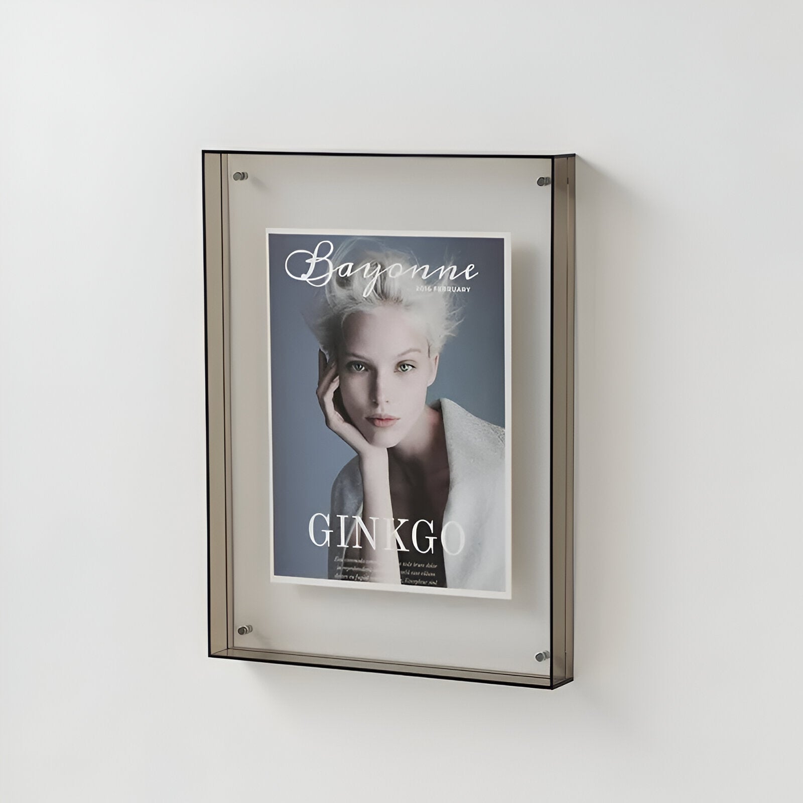 BowLift | Colored transparent acrylic frame for modern displays