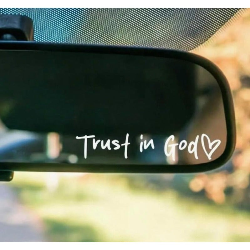 BowLift | “Trust in God” Rear-View Mirror Decal