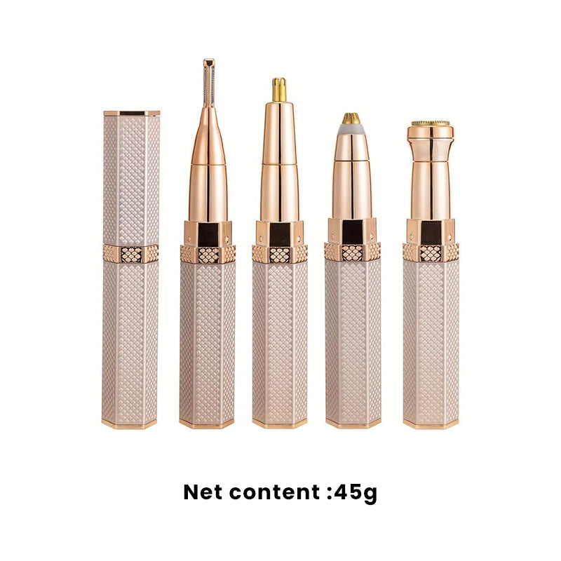 BowLift | 4 In 1 Facial Electric Shaver For Women, Full Body Epilator Rechargeable Eyebrow Nose Bikini Area Hair Clipper