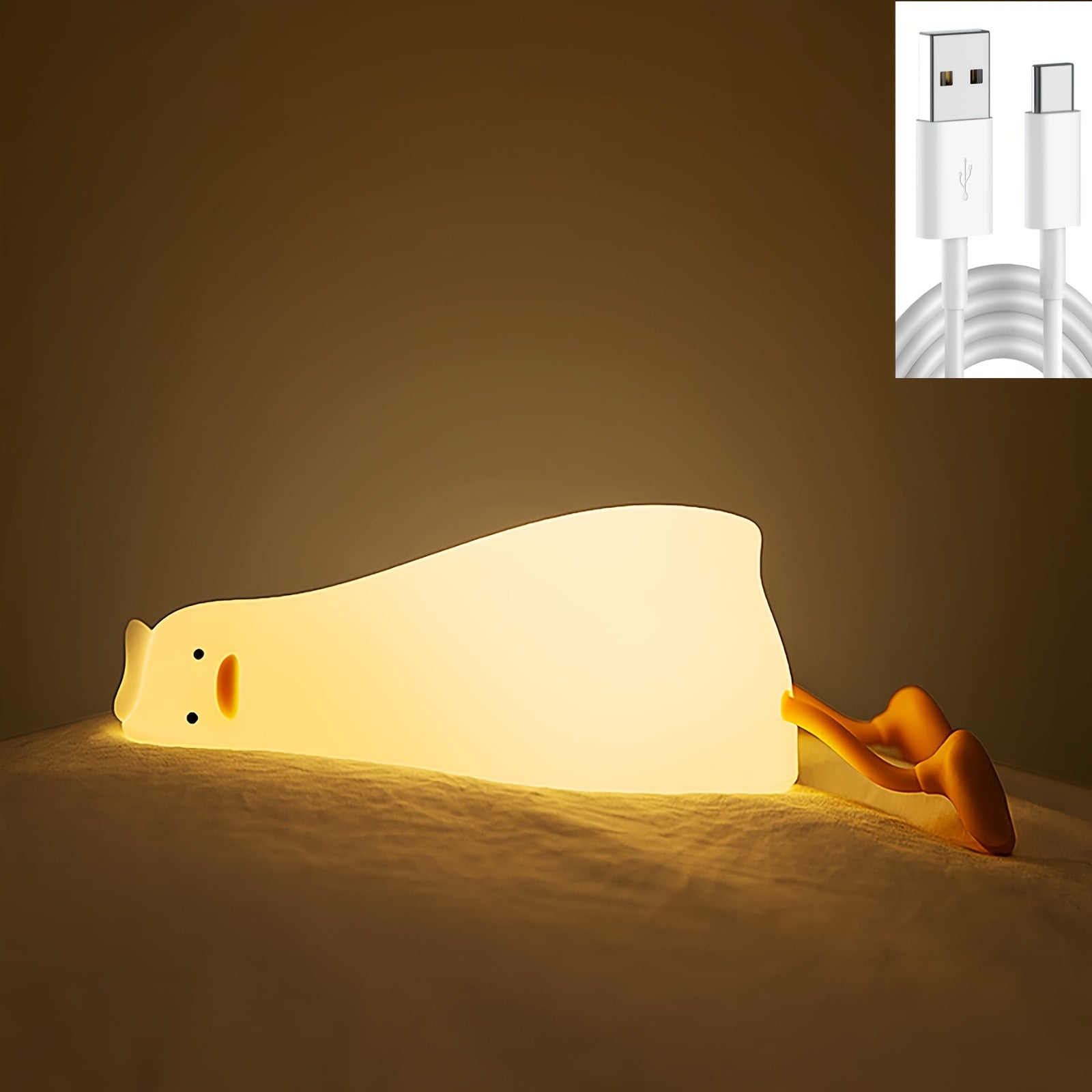 BowLift | Sleeping Duck Lamp - Rechargeable Dimmable Silicone Night Light