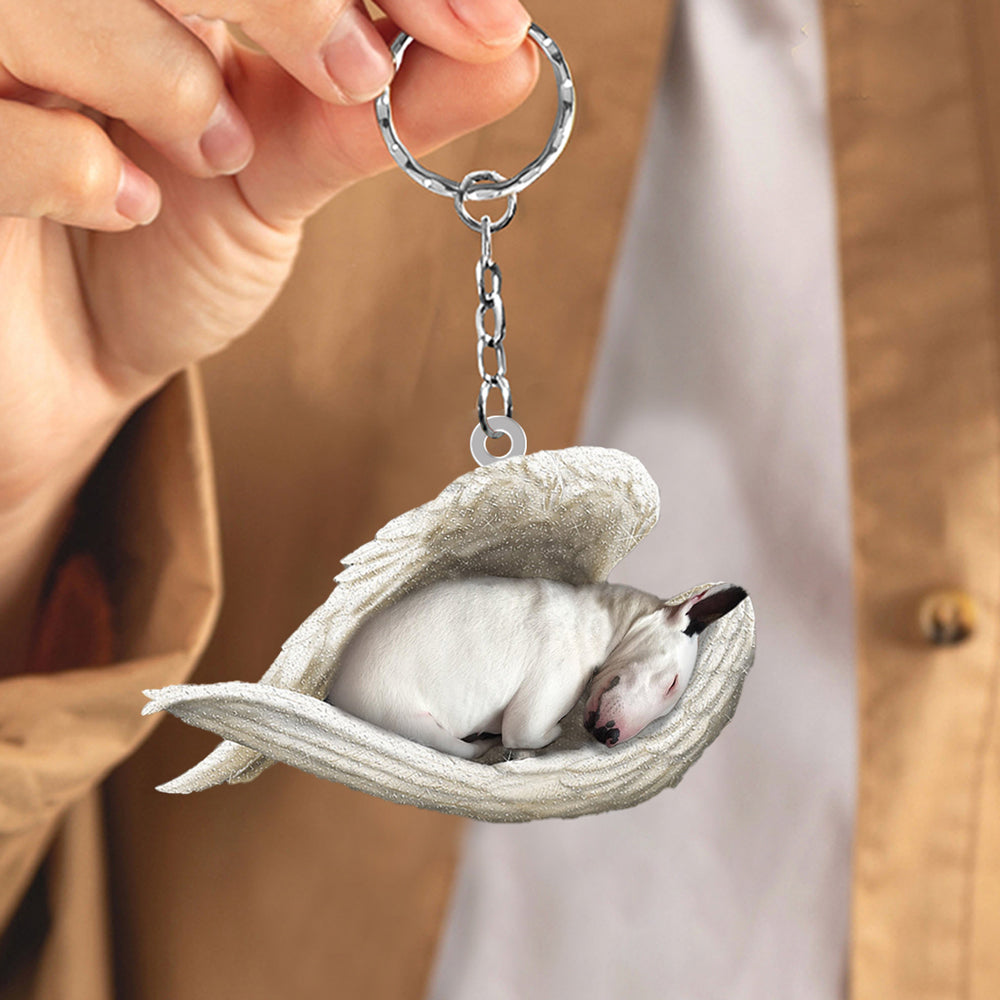BowLift | Bull Terrier Sleeping Angel Acrylic Keychain
