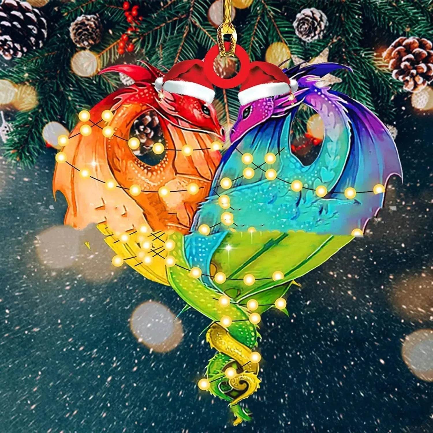 BowLift | Dinosaur Dragon Egg Christmas Decorations Pendant Acrylic