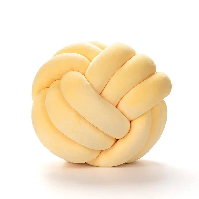 BowLift | Decorative knotted suede-look ball soft cushion