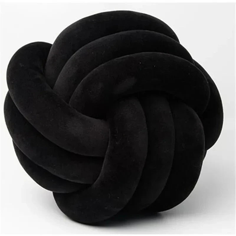 BowLift | Decorative knotted suede-look ball soft cushion