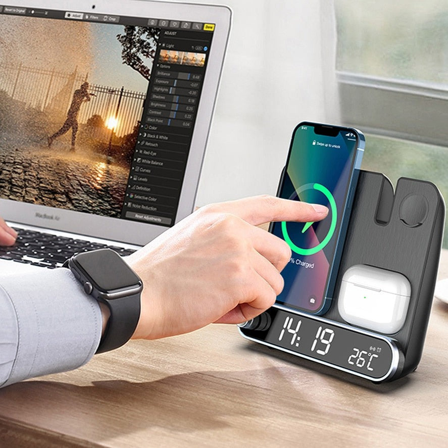 BowLift | 3 in 1 wireless charger Alarm clock