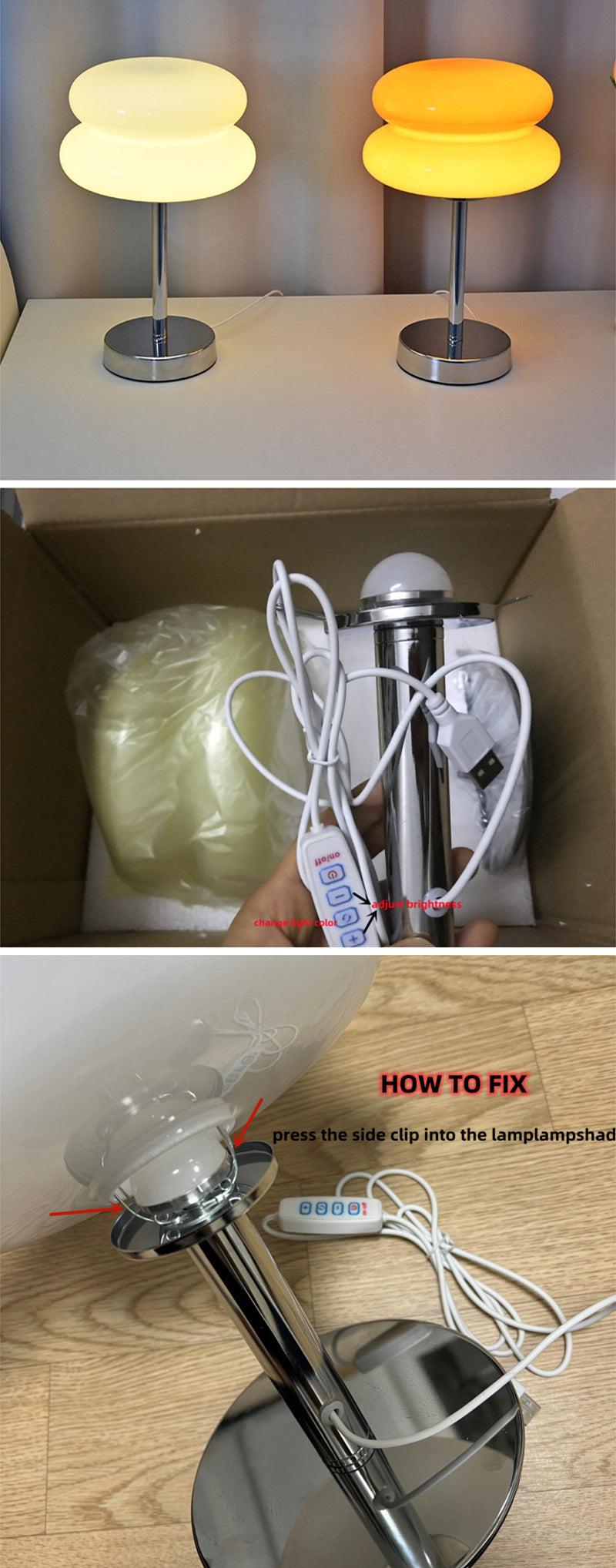 BowLift | DESIGNER GLASS TABLE LAMP - AMBIENT LED LAMP FOR BEDROOM AND STUDY