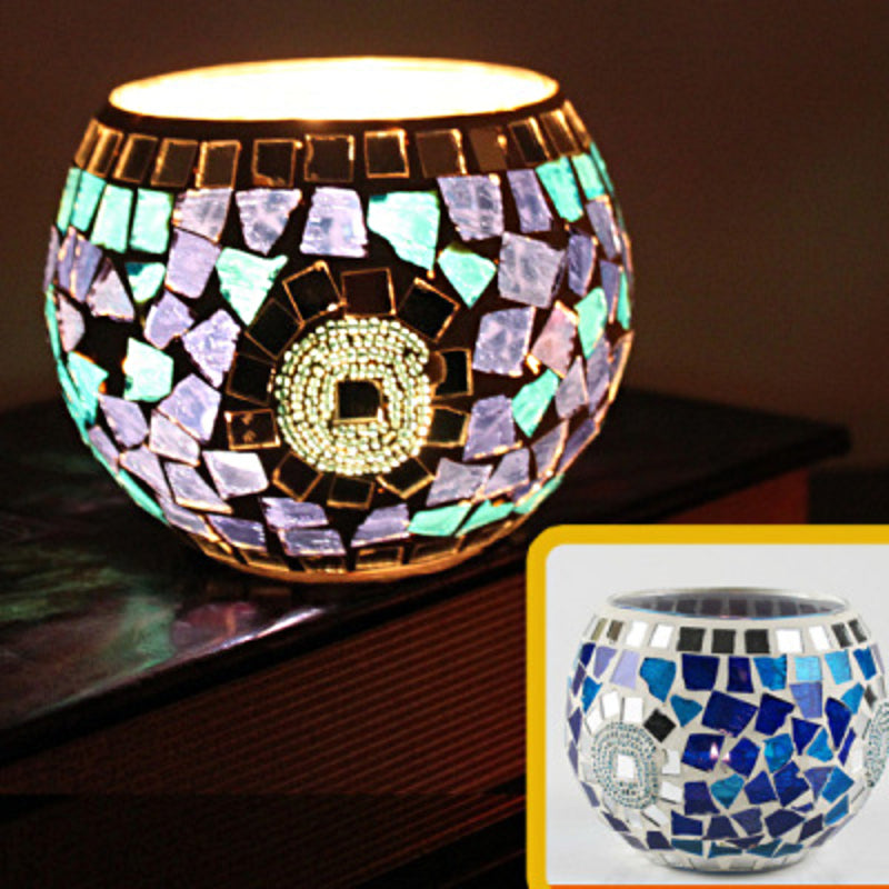 BowLift | European Retro Glass Mosaic Tealight Holder