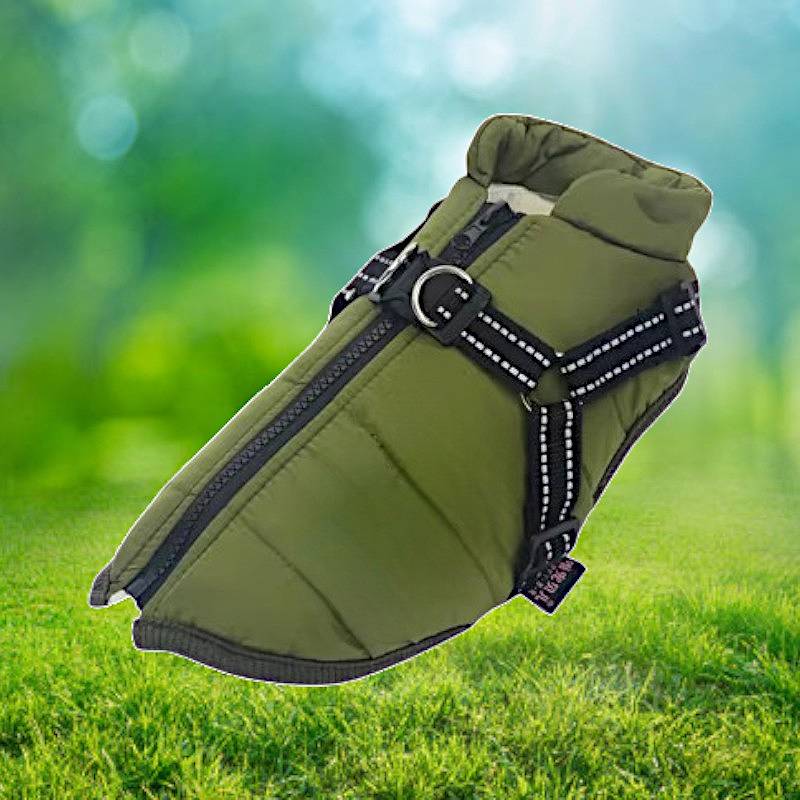 BowLift | Waterproof Dog Jacket for Winter with Reflective Built-In Harness