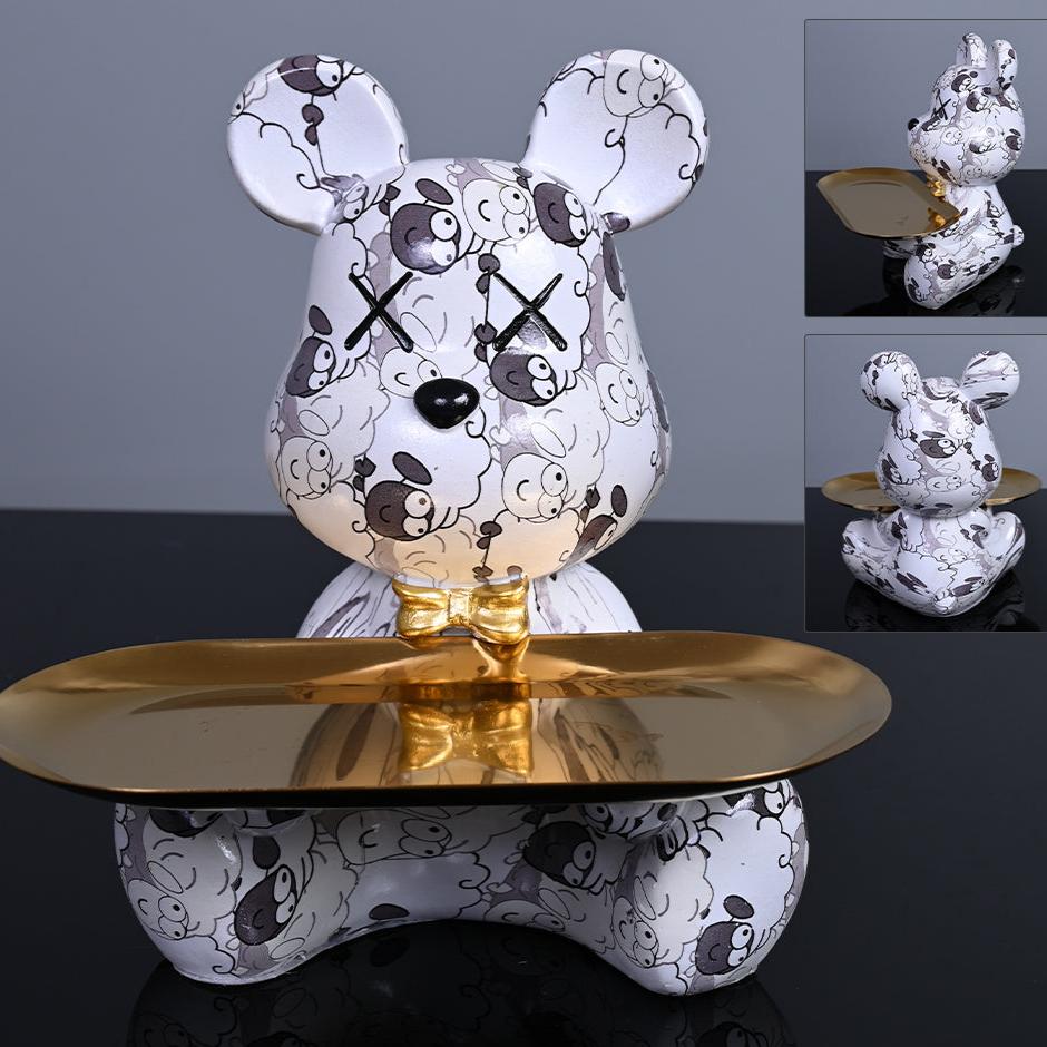 BowLift | Decorative Bear with Tray for Modern Spaces