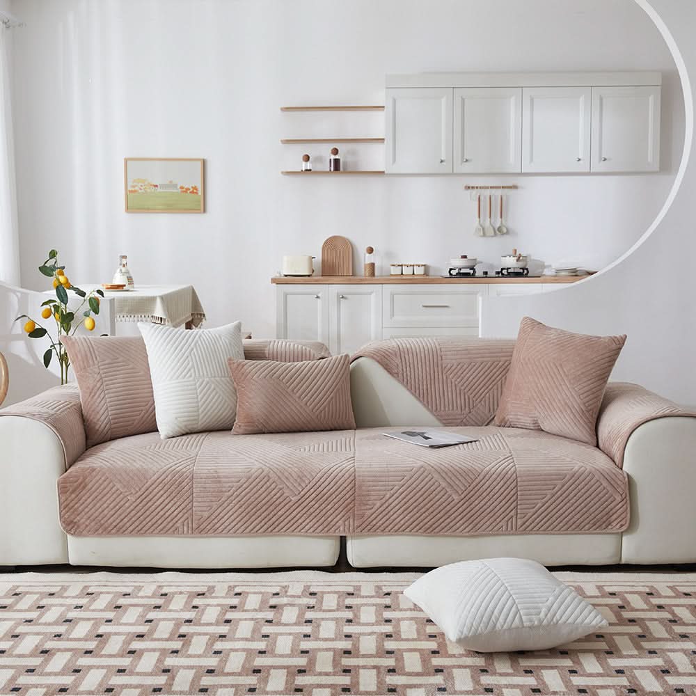 BowLift | PlushGrip – Non-slip plush sofa cover