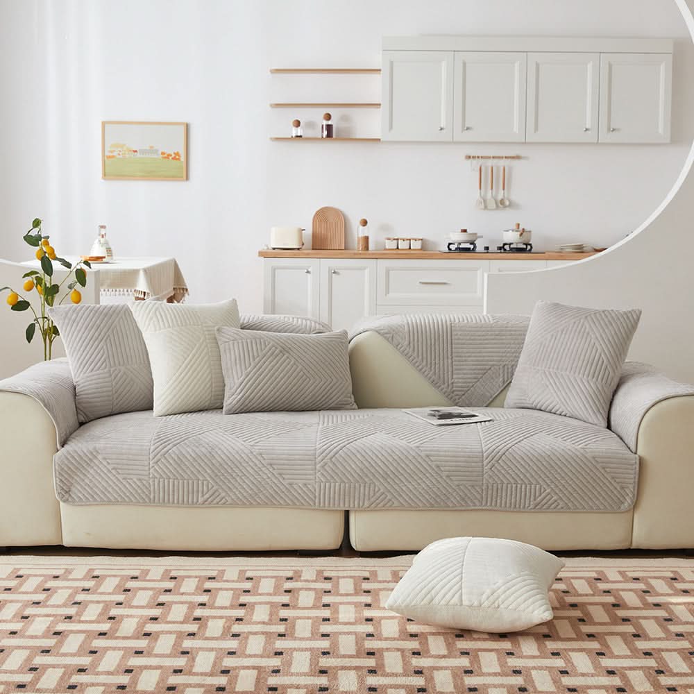 BowLift | PlushGrip – Non-slip plush sofa cover