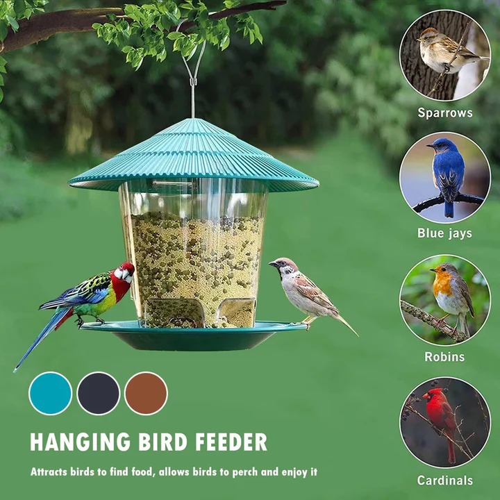BowLift | Hanging Bird Feeder with Automatic Seed Dispenser