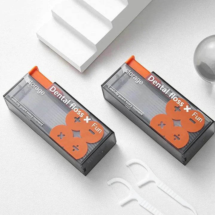 BowLift | Portable dental floss dispenser with 10 automatically ejecting dental floss sticks