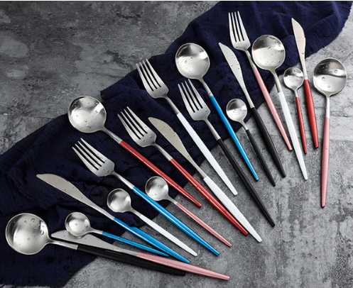 BowLift | LUXURIOUS STAINLESS STEEL 24-PIECE GOLD-SILVER CUTLERY SET