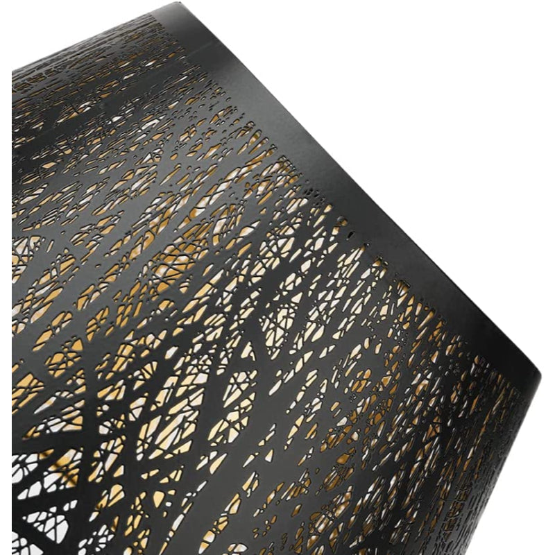 BowLift | Medium lampshade, barrel fabric lampshade for table lamp and floor lamp, 7x13x7.8 inches, natural ventilated linen, handmade, spider (white)