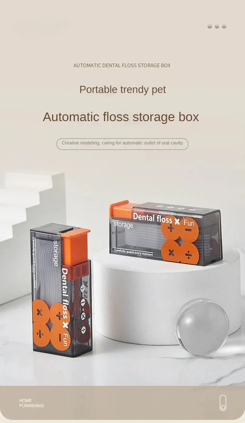 BowLift | Portable dental floss dispenser with 10 automatically ejecting dental floss sticks