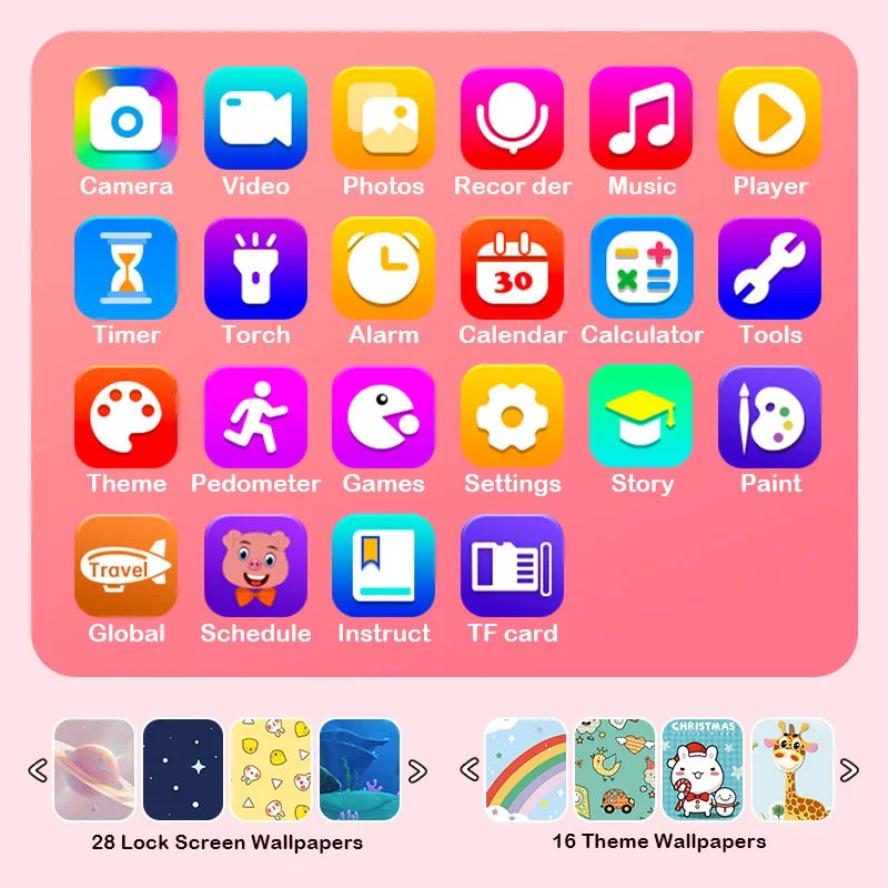 BowLift | Kids Toy Phone with Dual Cameras and Educational Features