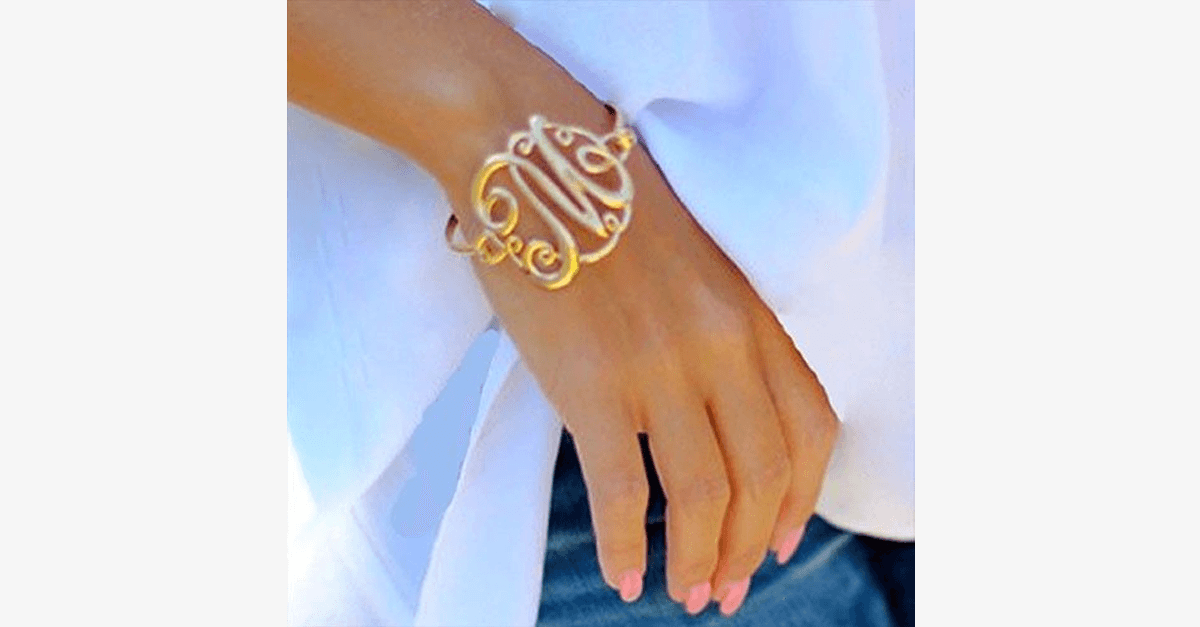 BowLift | The New Trendy Monogram Initial Script Bracelet
