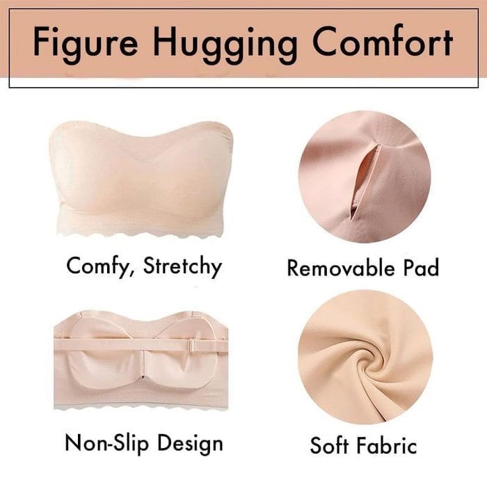 BowLift | Plus size Sexy, strapless, invisible Push Up-Bra