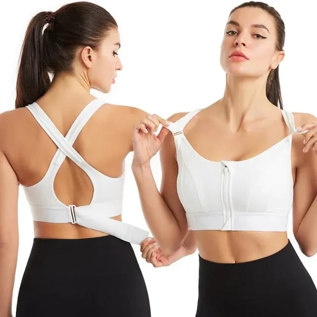 BowLift | Wireless Support Super Tight Impact Resistant Zip Sports Bra