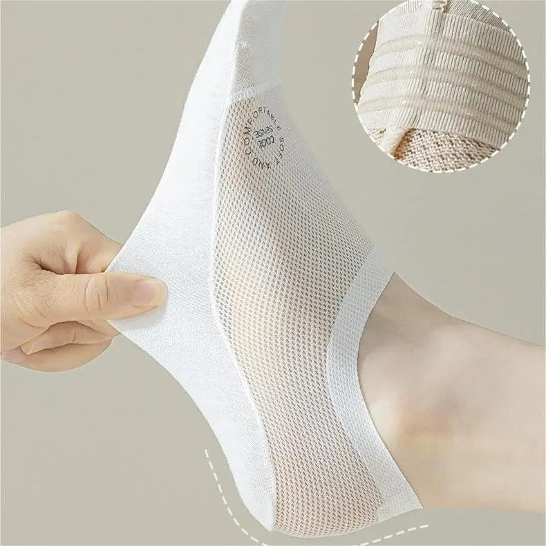 BowLift | 4 Pair Breathable, Invisible Moisture-Wicking Mesh Socks