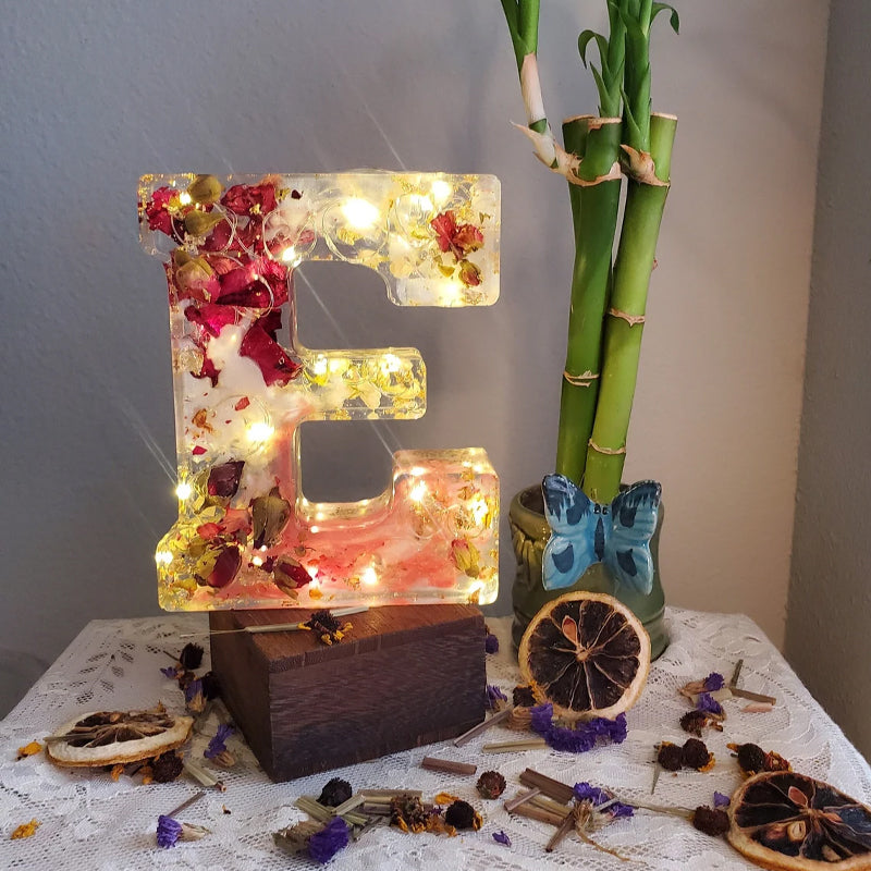BowLift | Dried Flower Letters Night Light