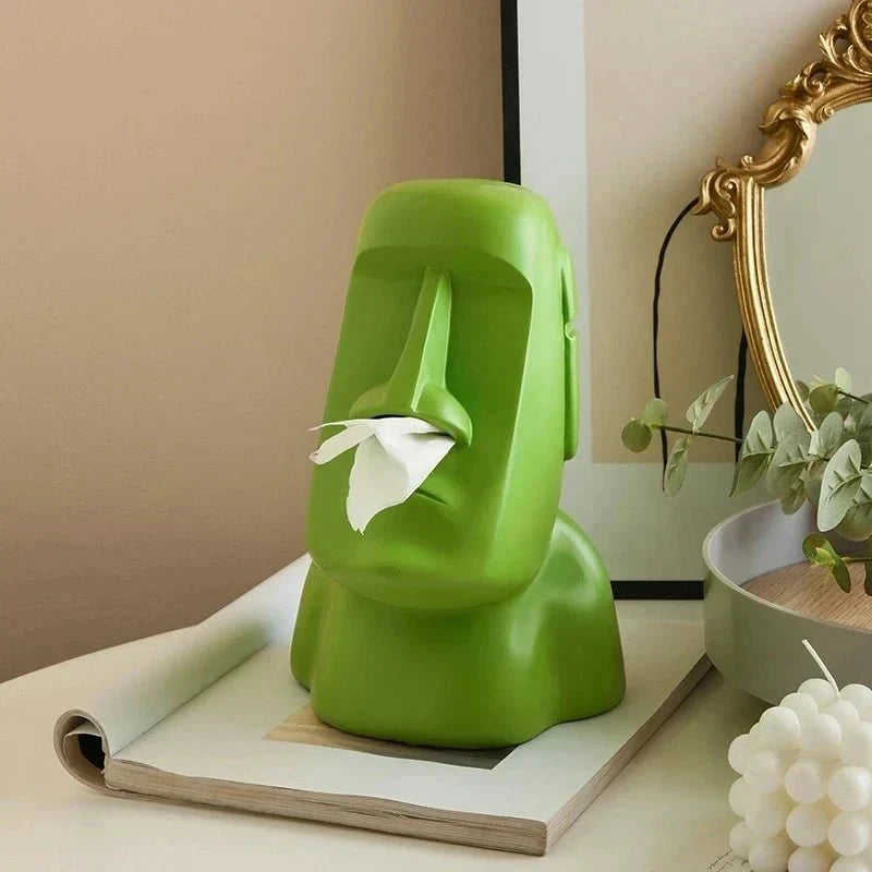 BowLift | Tissue box in Easter Island statues design