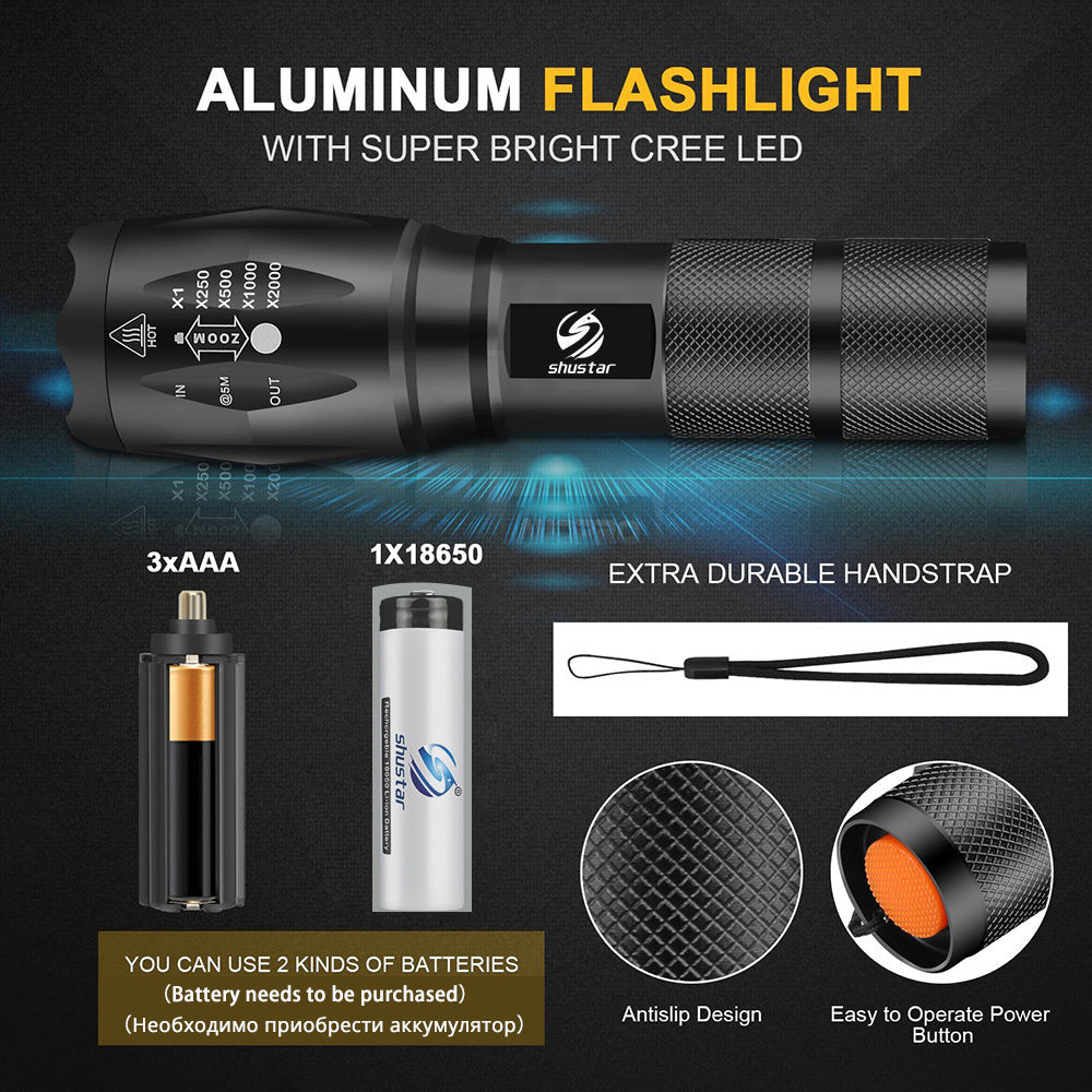 BowLift | High-Power Waterproof LED Flashlight | 30,000–50,000 Lumens Rechargeable Torch