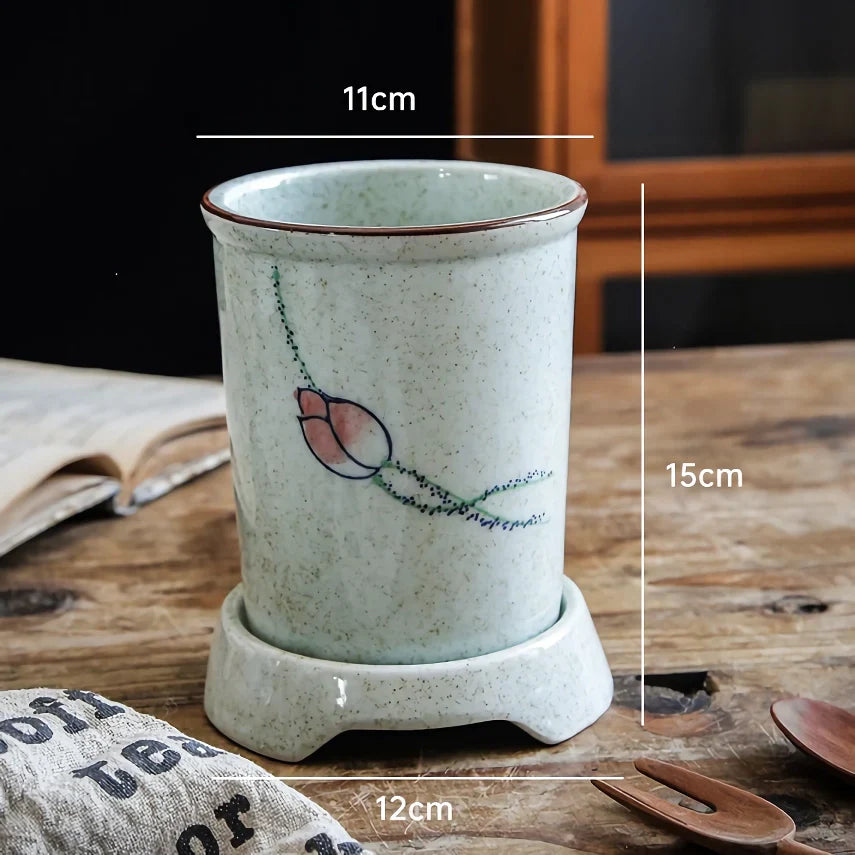 BowLift | Elegant Ceramic Chopstick Storage Holder for Kitchen Organization