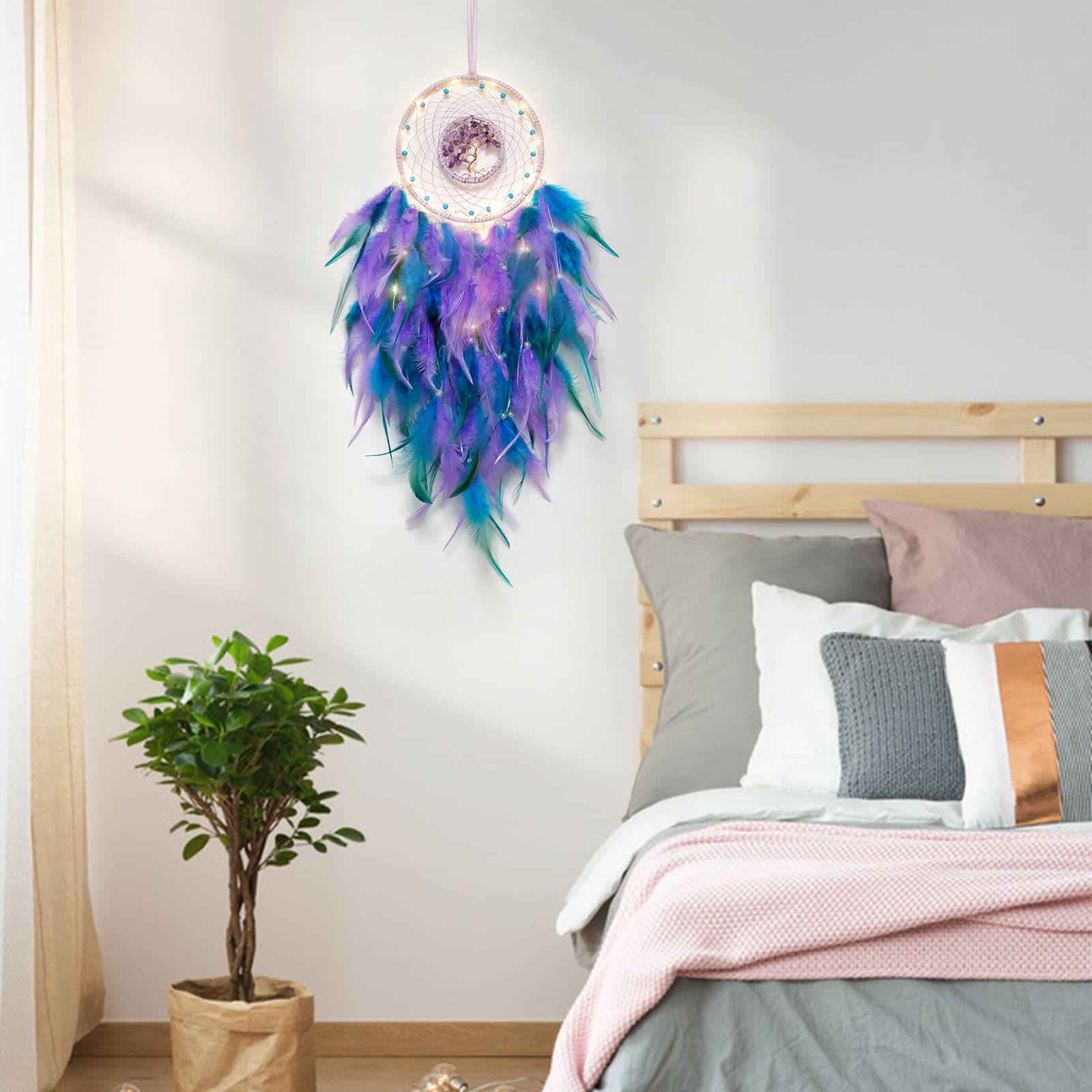 BowLift | Frendorf Crystal Tree of Life Feather Glow Dreamcatcher